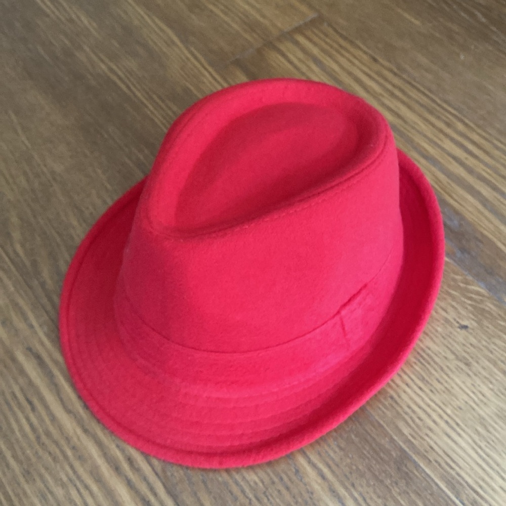 New Unisex Men Women Red Timelessly Classic Fedora Costume Play Hat - Picture 3 of 5